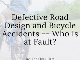 Defective Road Design, Bicycle Accident Lawyer