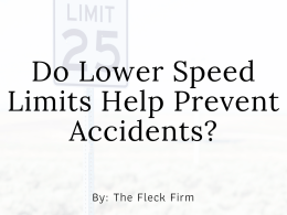 Do lower speed limits help prevent car accidents