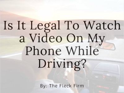 Watching Videos While Driving is Illegal