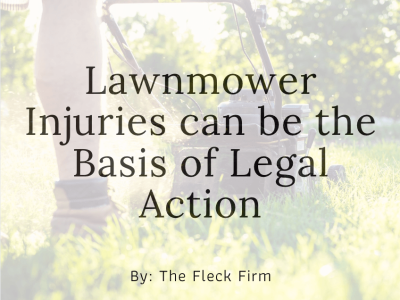 lawnmower injuries can be the basis for legal action