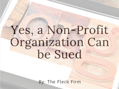 Can you sue a non profit if you are injured?